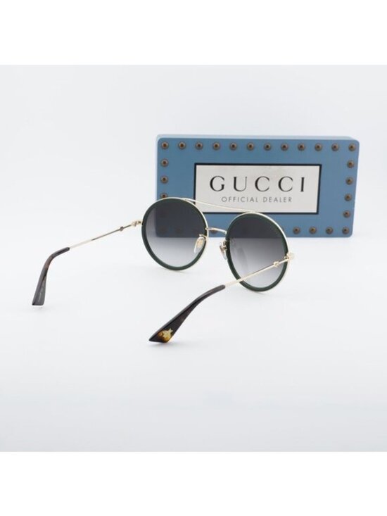 Gucci GG0061S 003 Round Sunglasses - Gold/Green/Red main image 10